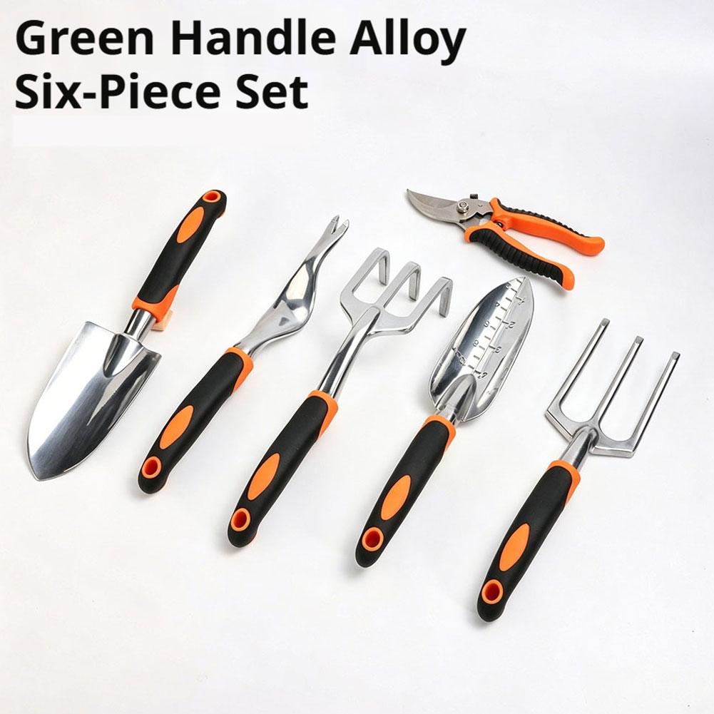Bonsai Garden Rake - 3/5/6-teiliges Gartenwerkzeug-Set mit ergonomischem Griff, Pflanzkelle,