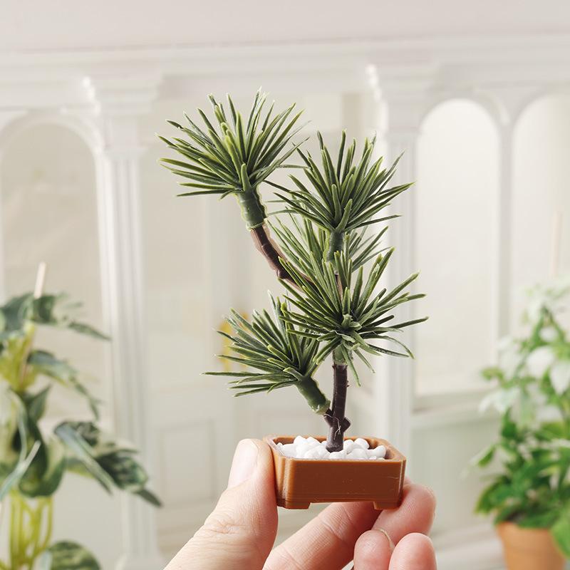 Bonsai Garden Ideas - 1 Stück 1/12 Puppenhaus Simulierter Kiefernbaum