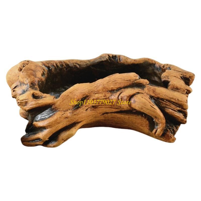 Bonsai Garden Design - C4DF Dekorative Beton-Sukkulenten-Pflanzgefäße, Zement-Blumentöpfe, die Baumstümpfe