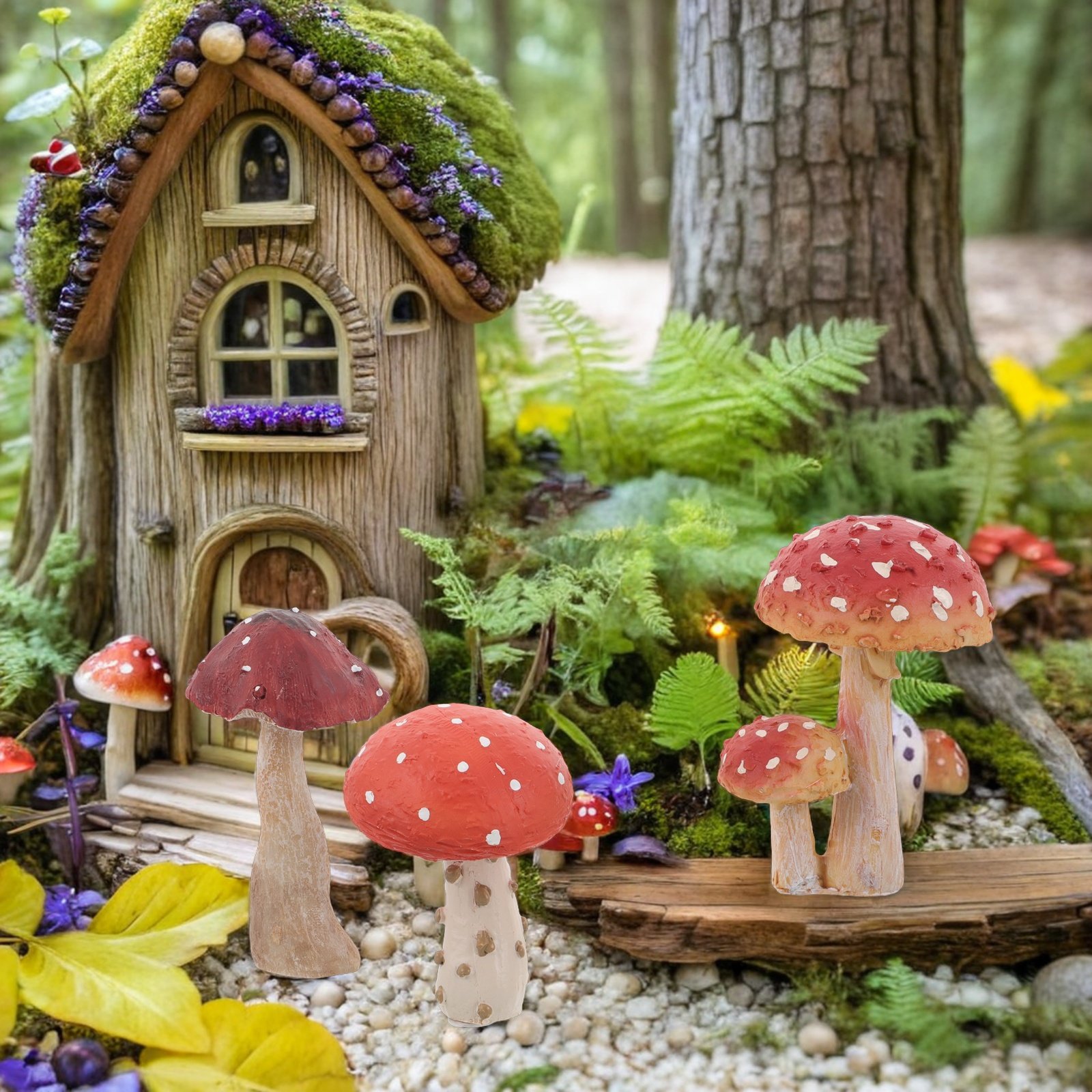 3-teiliges Set Pilz-Gartendeko – Bonsai Garden Set Up Bewertung und Preis