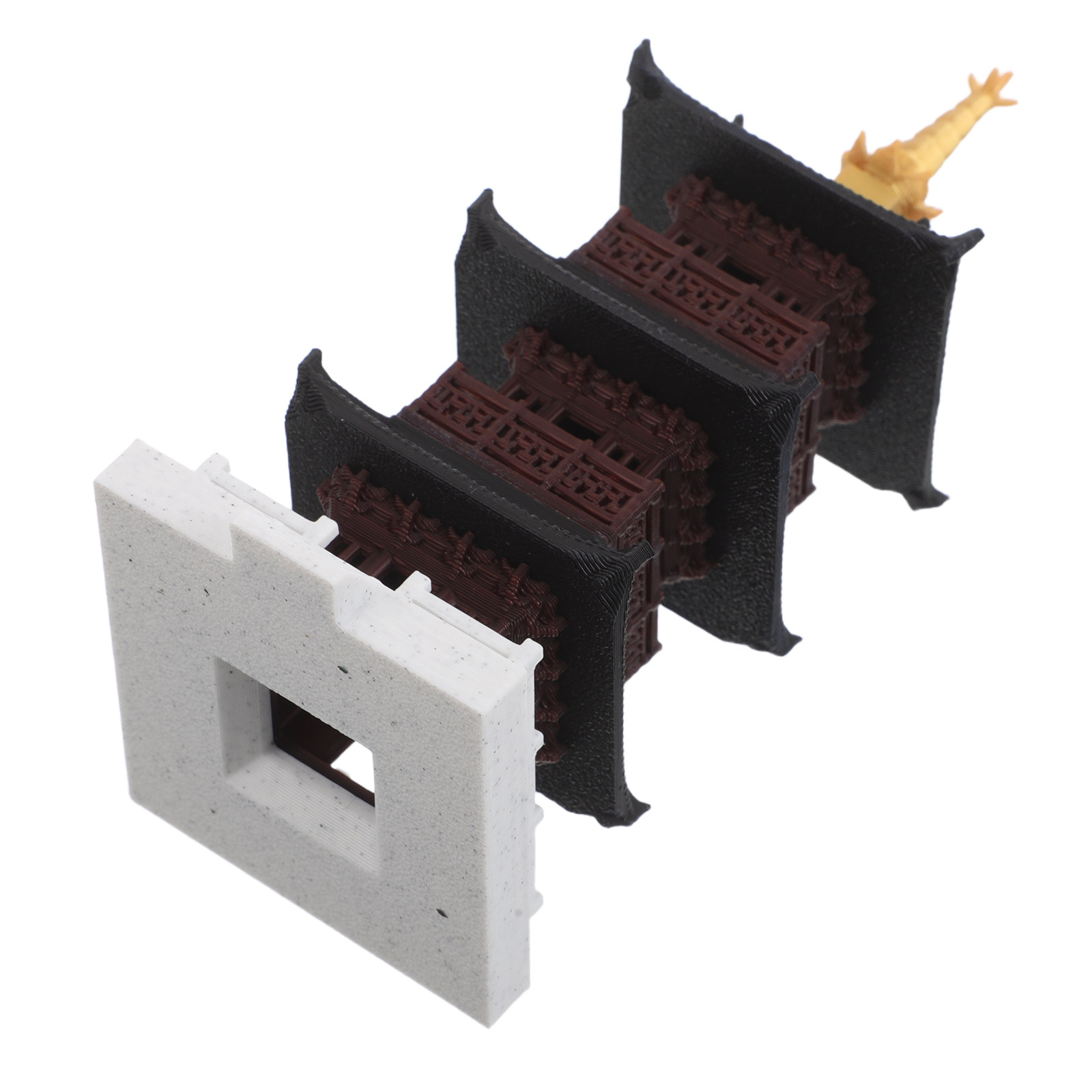 Chinesische Pagoden-Skulptur,  – Bonsai Garden Set Up Bewertung und Preis