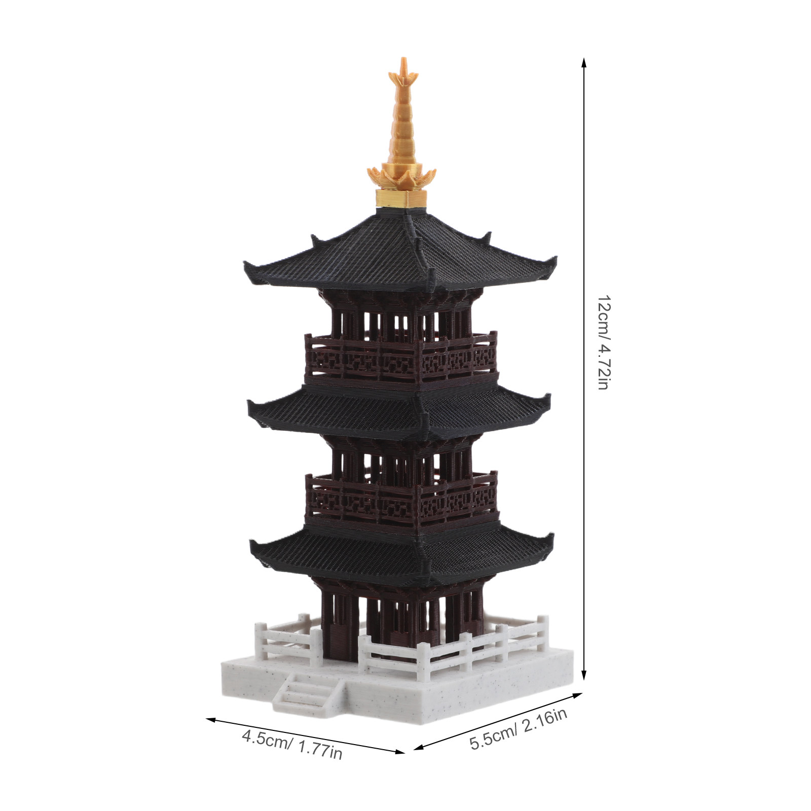 Chinesische Pagoden-Skulptur,  – Bonsai Garden Set Up Bewertung und Preis