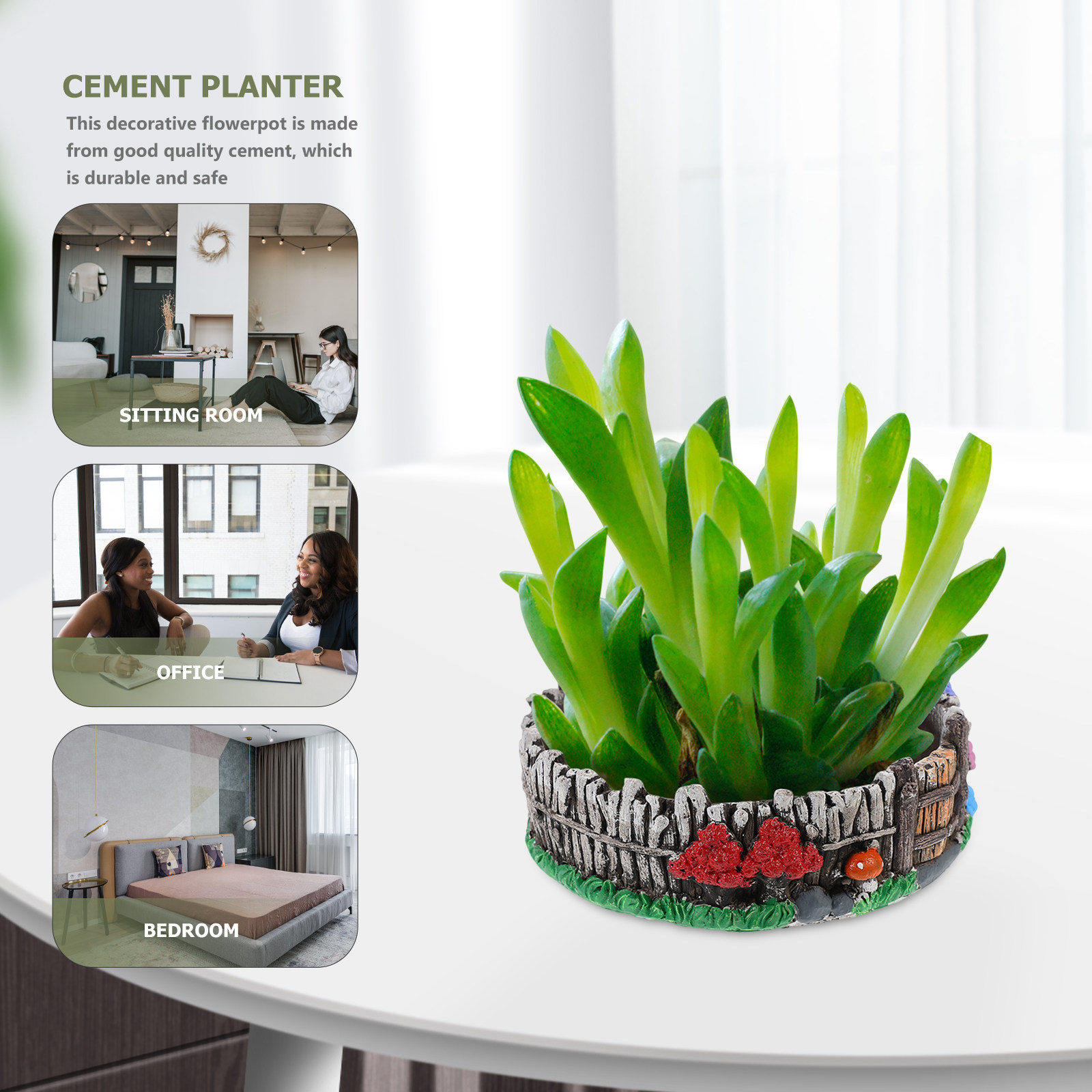 1 Stück Kreativer Zement-Blume – Bonsai Garden Design Bewertung und Preis